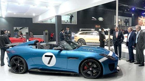 Business tycoon Ratan Tata (third right) stands near the Jaguar project 7 car at the 12th Auto Expo in Greater Noida. (AFP Photo) Five best looking concept cars at the India Auto Expo
