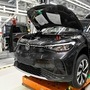 A Volkswagen employee works at the production line for the electric ID. 4 model, in Zwickau, Germany. (File Photo) (REUTERS)