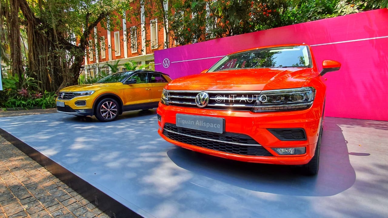 Volkswagen SUVs showcased during an event in Goa. (HT Auto/Sabyasachi Dasgupta)