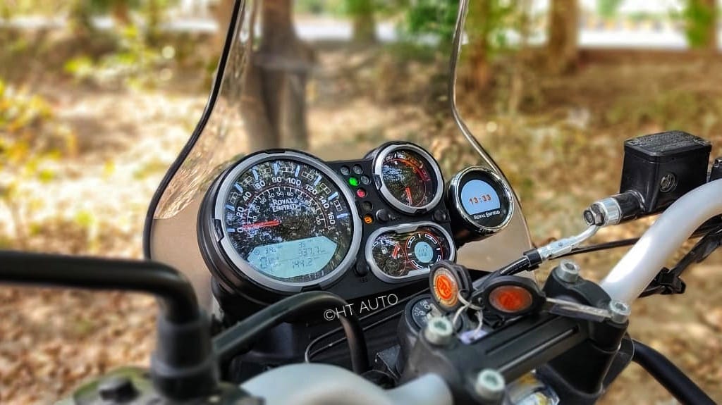 Thanks to the new Tripper feature, there is one more dial on the instrument panel of Himalayan. (Image Credits: HT Auto/Prashant Singh)