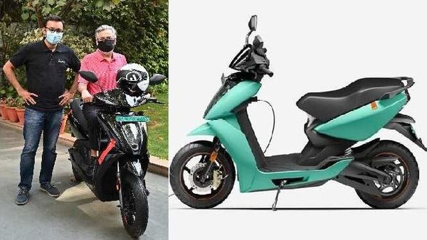 Tarun Mehta, Co-founder and CEO of Ather Energy, on Wednesday presented the first unit of their new electric scooter 450X to Dr. Pawan Munjal, the Chairman and CEO, Hero MotoCorp.