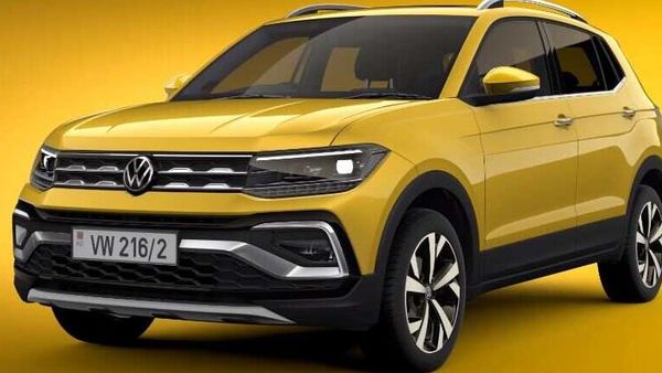 Production-ready version of the upcoming Volkswagen Taigun SUV.