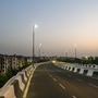 New Delhi, India - April 18, 2021: A deserted view of Barapulla flyover during the weekend curfew in New Delhi, India, on Sunday, April 18, 2021.  (Photo by Amal KS/ Hindustan Times) (Amal KS/HT PHOTO)