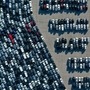 Aerial view of stationed rental cars parked amid the coronavirus pandemic. (Representational photo) (AFP)