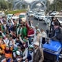 File photo of farmers staging a protest at Delhi-Noida border against new farm laws on Dec 2. (Representational photo) (PTI)