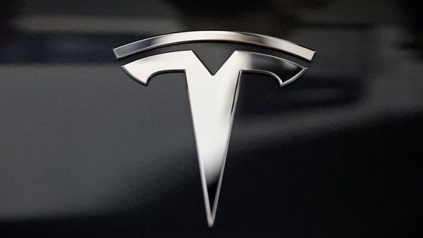 File photo: A Tesla logo. (REUTERS)