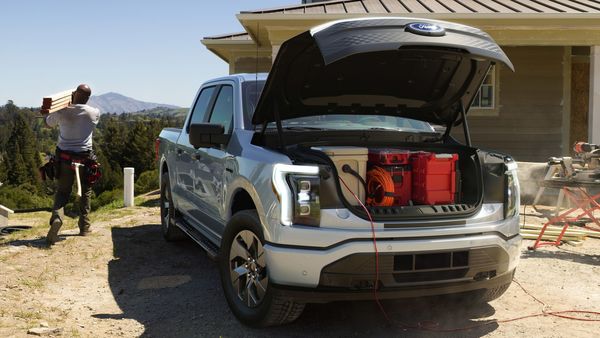  Ford F-150 Lightning charging point 