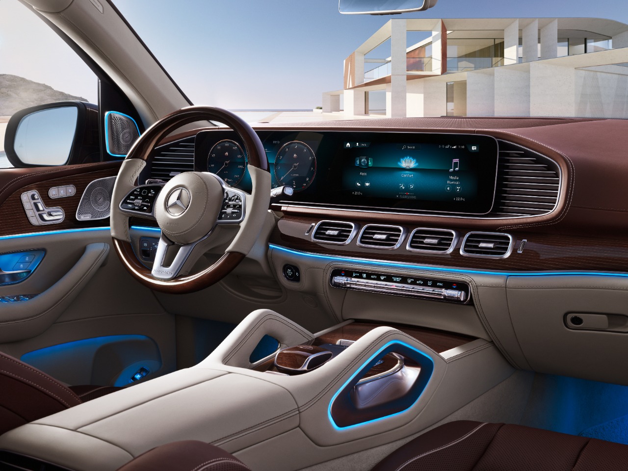 The MBUX with dual large displays is the main attraction inside the cabin. The MBUX with dual large displays is the main attraction inside the cabin.