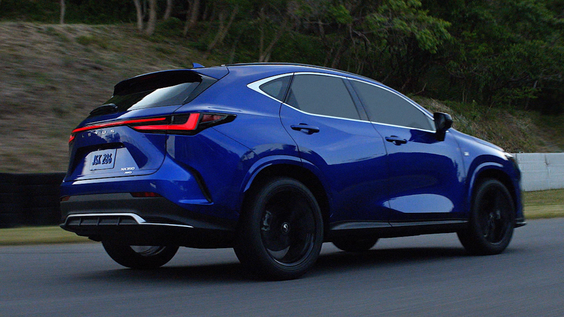 The previously found L mark has been replaced with a spaced-out Lexus logotype at the back of the 2022 NX. The previously found L mark has been replaced with a spaced-out Lexus logotype at the back of the 2022 NX.