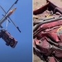Collage of before and after images of the Toyota Hilux taken from the video posted on YouTube by WhistlinDiesel.