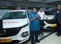 Union Minister Nitin Gadkari was present during handing over of the MG Hector ambulances.