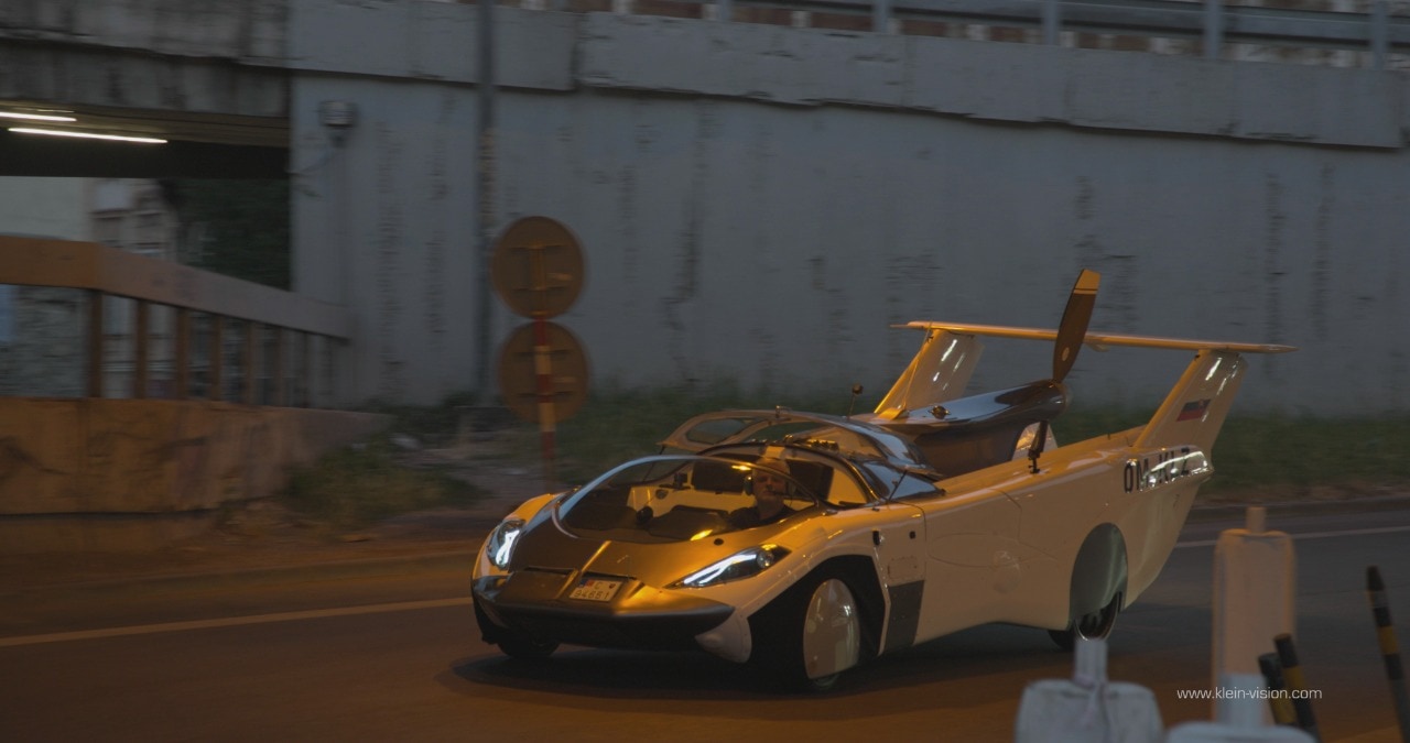 The flying car can transform from an aircraft to a sportscar in less than three minutes.