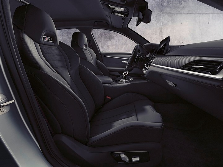 BMW M5 Competition gets special sport seats to ensure comfort even at high speeds.