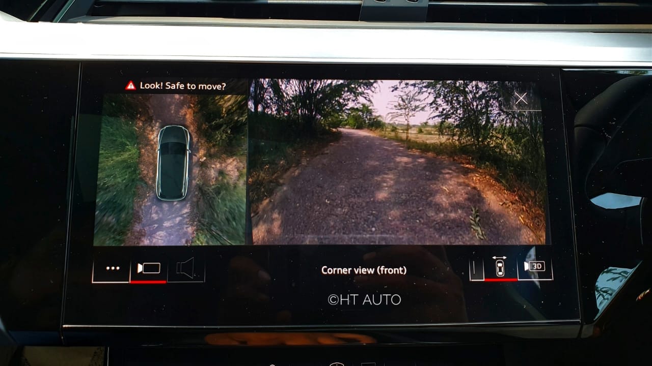 The multiple camera angles make parking the Audi e-tron safely an effortless task. (HT Auto/Sabyasachi Dasgupta)
