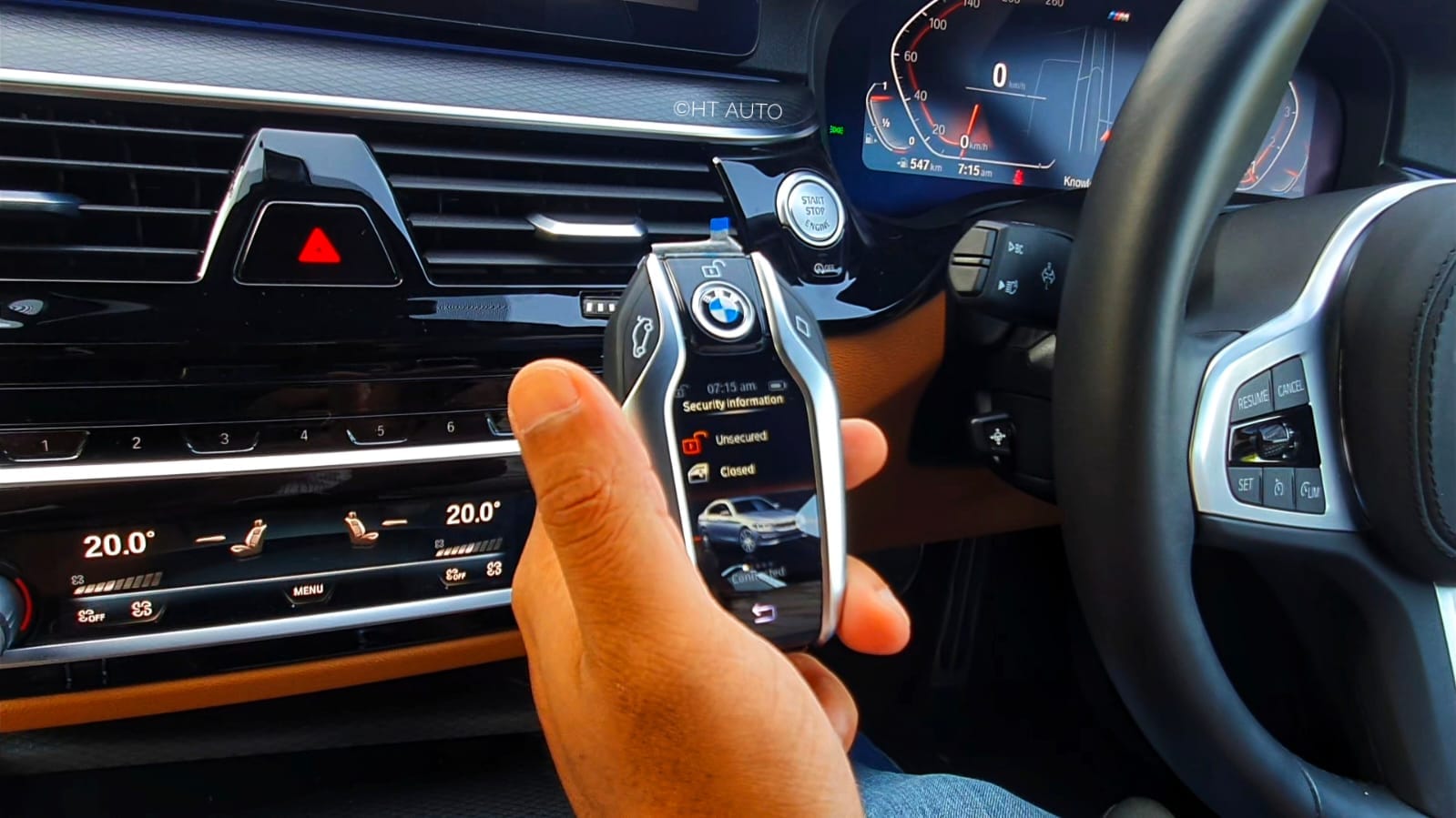 The smart key isn't new to BMW around the globe and it allows for remote operations for air conditioning, ignition and auto forward and reverse from even when outside the car.