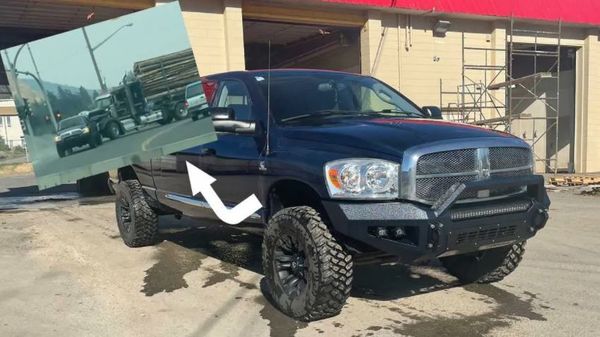 This is the mighty Dodge Ram pickup truck that towed the semi-truck. (Image: Motor1)