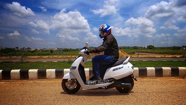 TVS iQube electric scooter road test review. (Photo credit: Sabyasachi Dasgupta/HT Auto)