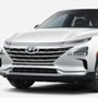 2021 Hyundai Nexo fuel-cell vehicle (L) and oyota Mirai Gen 2 fuel-cell model (R)