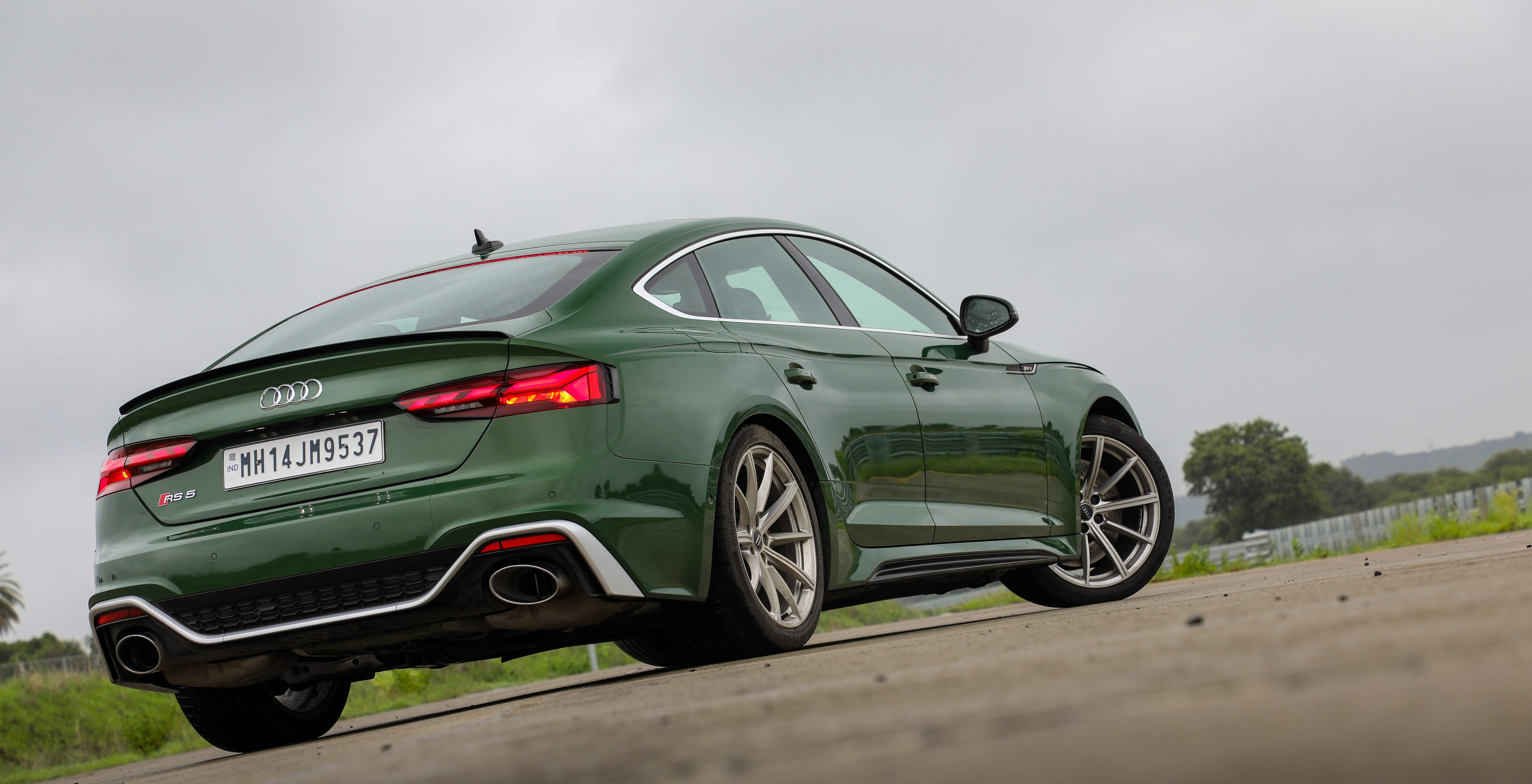 A look at the rear profile of Audi RS 5 Sportback.