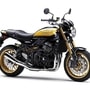The new Yellow Ball colour option on the Z900RS SE packs golden-coloured wheels and suspension components.