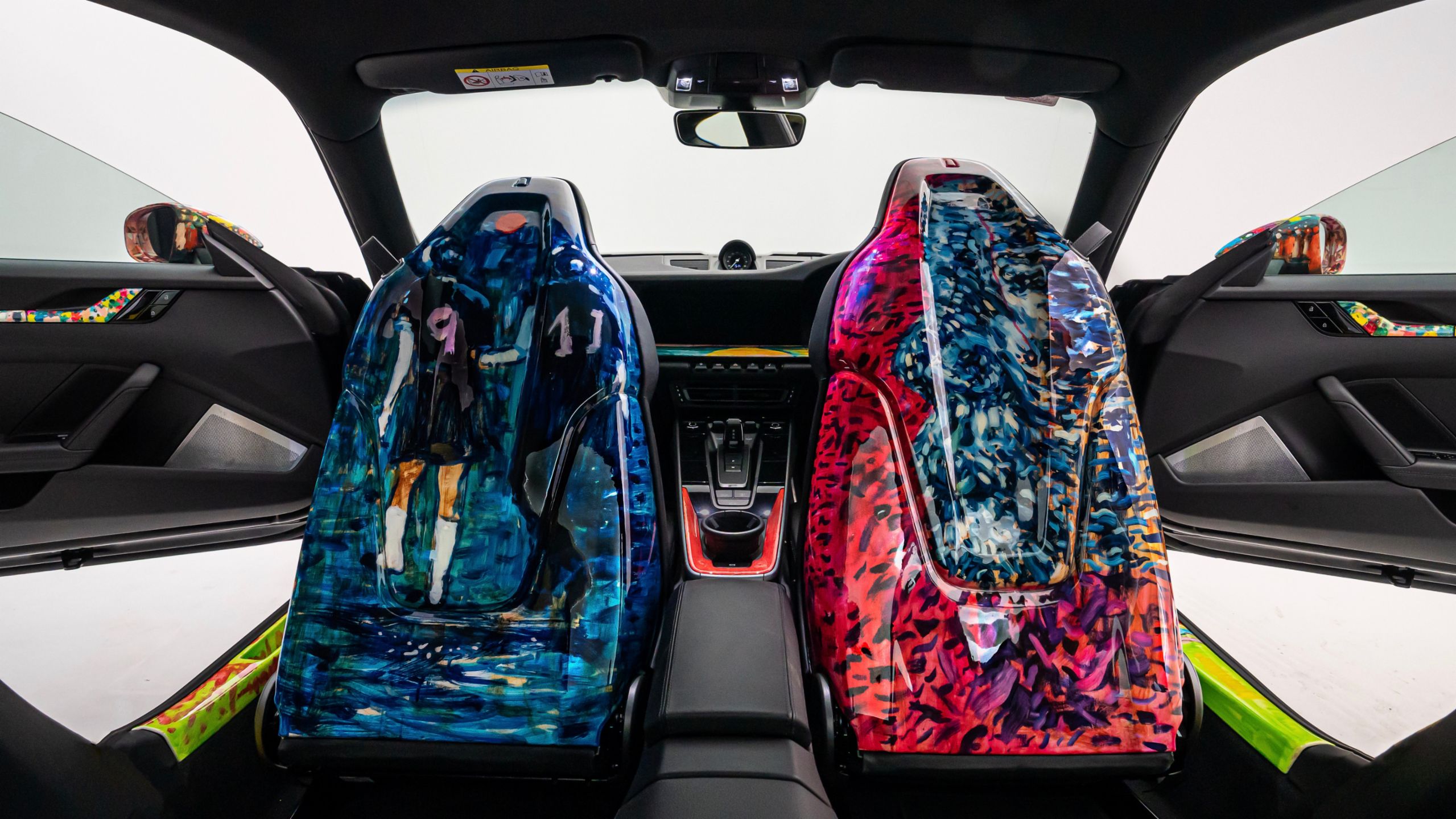 Back seat covers of the one-off Porsche 911 Carrera
