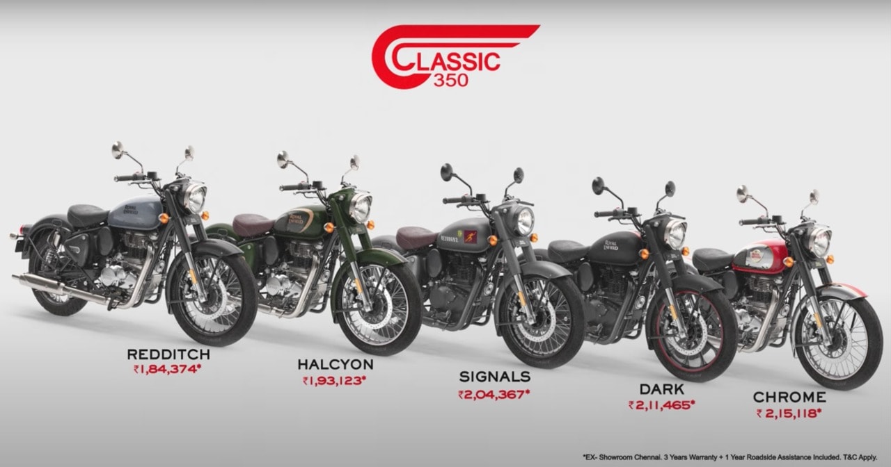 Royal enfield classic 350 deals colours 2021 model