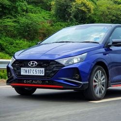 Hyundai i20 N Line is the Korean carmaker's first performance model in India, which is inspired by the WRC racing car. (Photo credit: Sabyasachi Dasgupta/HT Auto)