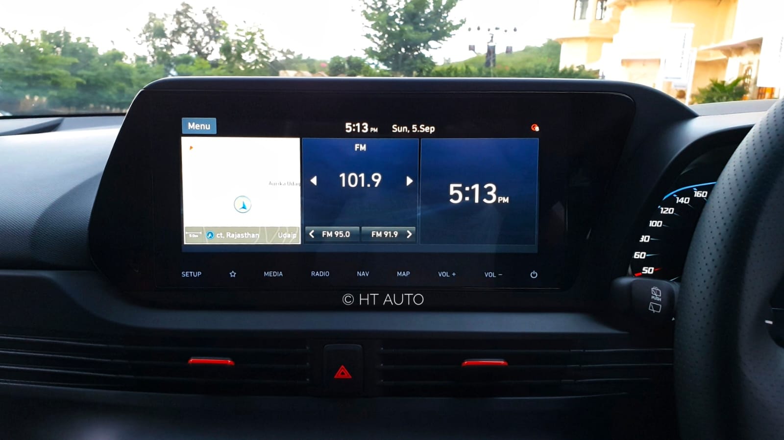 The main infotainment screen inside the i20 N Line has been carried forward from the third-gen i20.