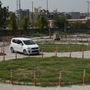 On the automated tracks for driving tests in Delhi, licencing officer oversees the test, then take a print-out of the result and sign it. (HT_PRINT)