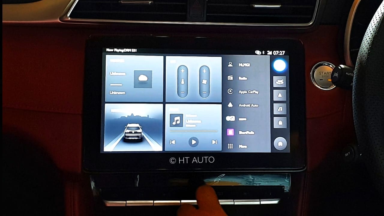 The main infotainment screen inside the MG Astor remains as responsive to touch as ever.