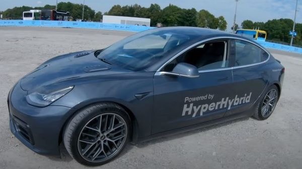 This Tesla Model 3 runs on petrol calls it a hyper hybrid system