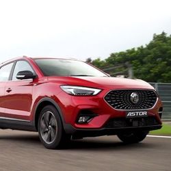 MG Astor being put through paces at the Buddh International Circuit.