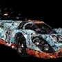 The artwork wears iconic Gulf racing car livery. (Image: Heidi Mraz)