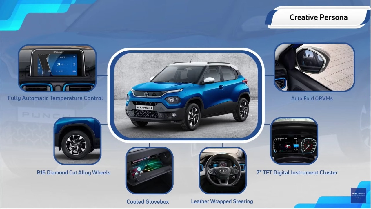 Tata Punch Creative Persona highlights. Tata Punch Creative Persona highlights.