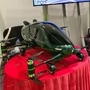 Asia's first hybrid flying car by Chennai-based Vinata Aeromobility at the Helitech Expo in London (Image: Sourced from Vinata Aeromobility)