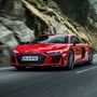 The new Audi R8 V10 performance rear-wheel drive sports car is available as a Coupe or Spyder variant.