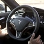 File photo of the interior of a Tesla electric vehicle (REUTERS)