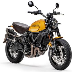 The bike comes with a set of black spoke wheels, a brown seat, circular mirrors, and a dark yellow exterior shade that gives the bike quite a retro look.