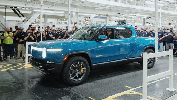 Rivian's R1T electric pickup at its plant in Illinois. (File photo) (Twitter/RJ Scaringe)