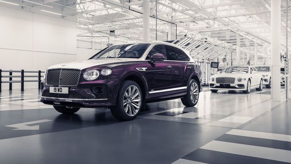 Each Bentley Bentayga Speed features dark-tint headlights, body-coloured side skirts, unique front and rear bumpers and an elongated tailgate spoiler.