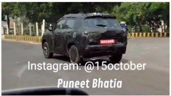 One can see the repositioned number plate recess which now sits lower, closer to the rear bumper on the updated Brezza.  (Instagram/Puneet Bhatia)