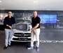 Martin Schwenk (Right) of Mercedes-Benz India is seen here handing over the keys of the 1,000th car sold under the company's ROTF model.