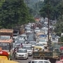 New Delhi: Stretch of traffic jam near Ghazipur border. (File photo used for representational purpose only) (PTI)