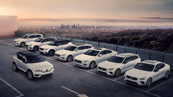 File photo of the complete range of Volvo cars in the UK