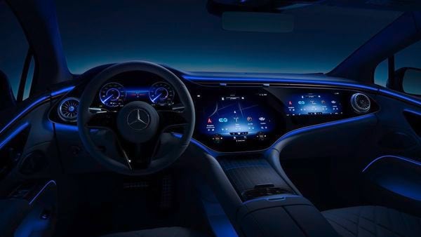 File photo of Mercedes-Benz EQS MBUX infotaintment screen.
