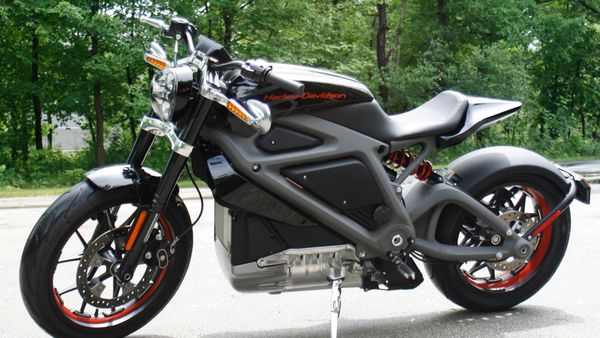Harley-Davidson's electric motorcycle at the company's research facility in Wisconsin. Special purpose acquisition company AEA-Bridges Impact Corp is buying Harley-Davidson's LiveWire unit in a deal that will makes the division the first publicly traded electric motorcycle company in the US. (File photo) (AP)
