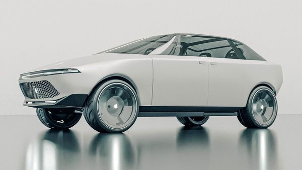 The Apple car rendering looks clean yet eye-catching. (Image: Vanarama)