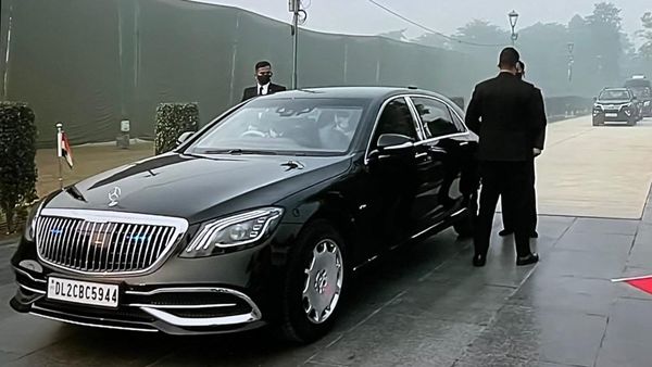 Mercedes Maybach added to PM Modi's security detail routine replacement. (Image courtesy: Doordarshan)