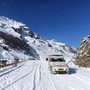 Vehicle travels on the snow-covered road following heavy snowfall near the North Portal of Atal Tunnel, Rohtang, at Manali, in Kullu (ANI)