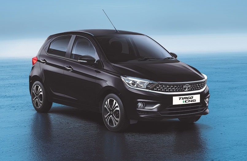Tata Tiago CNG gets a factory-fitted CNG kit that works with the 1.2-litre Revotron engine.